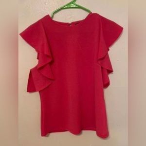 Shein hot pink blouse size large but runs smaller